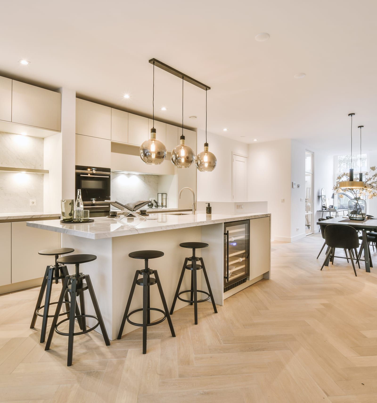 Neutral Warm Minimalist Kitchen Design
